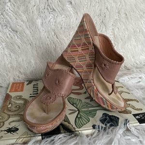 Jack Rogers Beaded Wedge Sandles‎